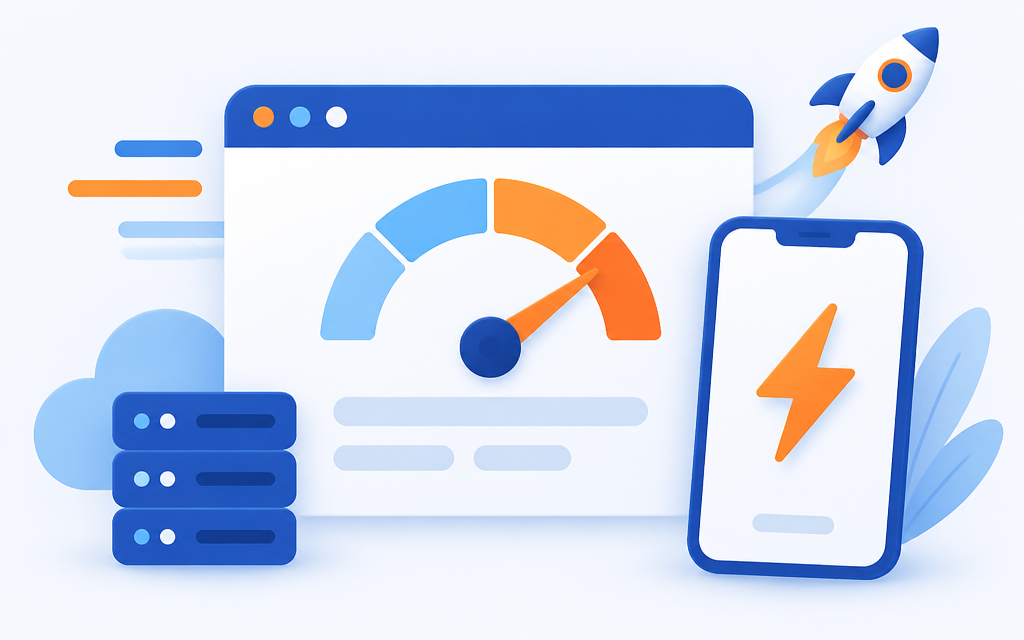 Website speed score dashboard